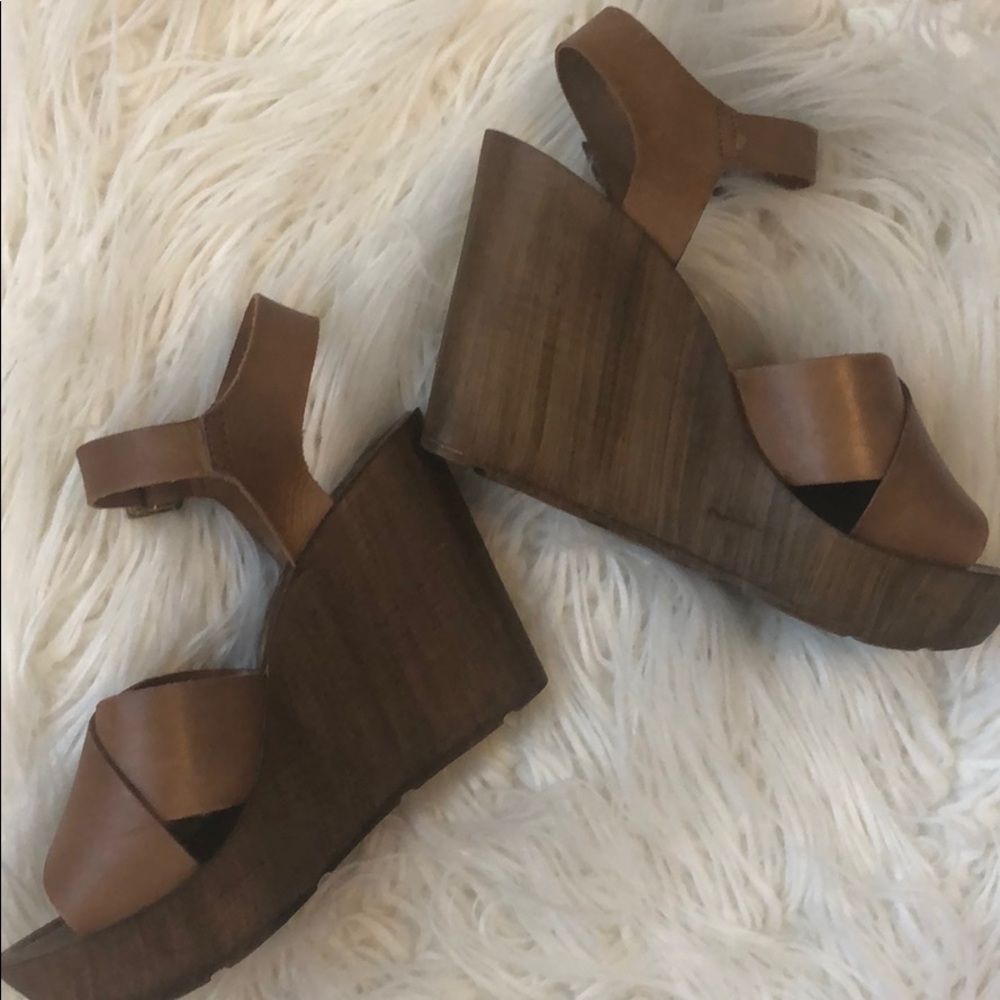 Topshop Brown Wedges